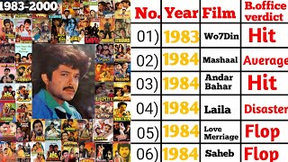 Anil Kapoor all movies names | Anil Kapoor all movies list |Anil Kapoor Movies Hit or flop year wise