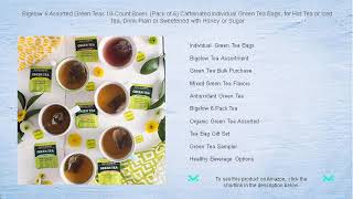 Bigelow 6 Assorted Green Teas 18-Count Boxes (Pack of 6) Caffeinated Individual Green Tea Bags, for