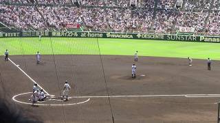 2017/8/19 夏の甲子園　前橋育英ー花咲徳栄　１回表花咲徳栄　西川選手先制タイムリースリーベース【サスケ】