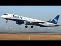 Several Airplanes Taxiing and Taking Off at Brasilia Airport