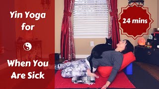 Yin Yoga for Colds, Flu, & Congestion | 🤒🤧Recovery {25 mins}