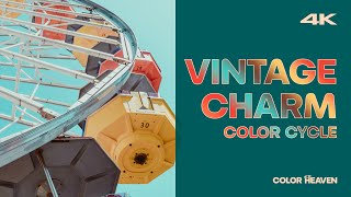 🕰️ 1 HOUR #4k Captivating Vintage Charm: Colors of Nostalgia Color Cycle 🌼