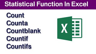 Count, Counta, Countblank, Countif, Countifs Formulas in Excel For Beginners Step by step.