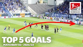 Top 5 Goals Bundesliga 2 - Nutmeg Goal & Long-Range Belter I Matchday 03 - 2021/22