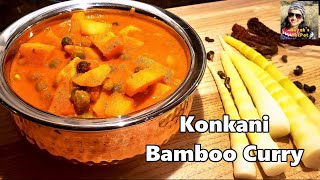 Konkani Bamboo Shoot Curry Recipe | Keerla Ambat | Green peas curry with Bamboo shoot | Teppal Ambat