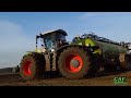 xerion 5000 mit garant kotte schwanenhalsfass und schleppschlauch