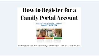 How to open Family Portal account