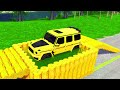 epic quad truck haul flatbed car transport showdown speedbumps trains u0026 potholes chaos 02 beamng