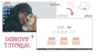 cute desktop setup tutorial ★ (sanrio. windows 10)