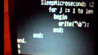 Pascal Program Scrolling a message.