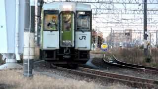 東北本線 郡山総合車セ キハ１１０系キハ１０１系 出場 2015.11.24