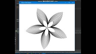 Make a flower: PYTHON Turtle module