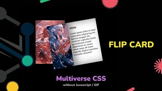 Tutorial : Flip Card Animation // Multiverse CSS without Javascript, GIF // SUNNY