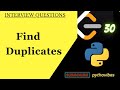 How to find Duplicates in List using #python|#coding #interview #question #leetcode @pythonvibes_