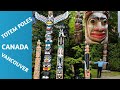 TOTEM POLES IN STANLEY PARK IN VANCOUVER,BC,CANADA IS MOST VISITED ATTRACTION OF TOURISTS IN VANCUOR