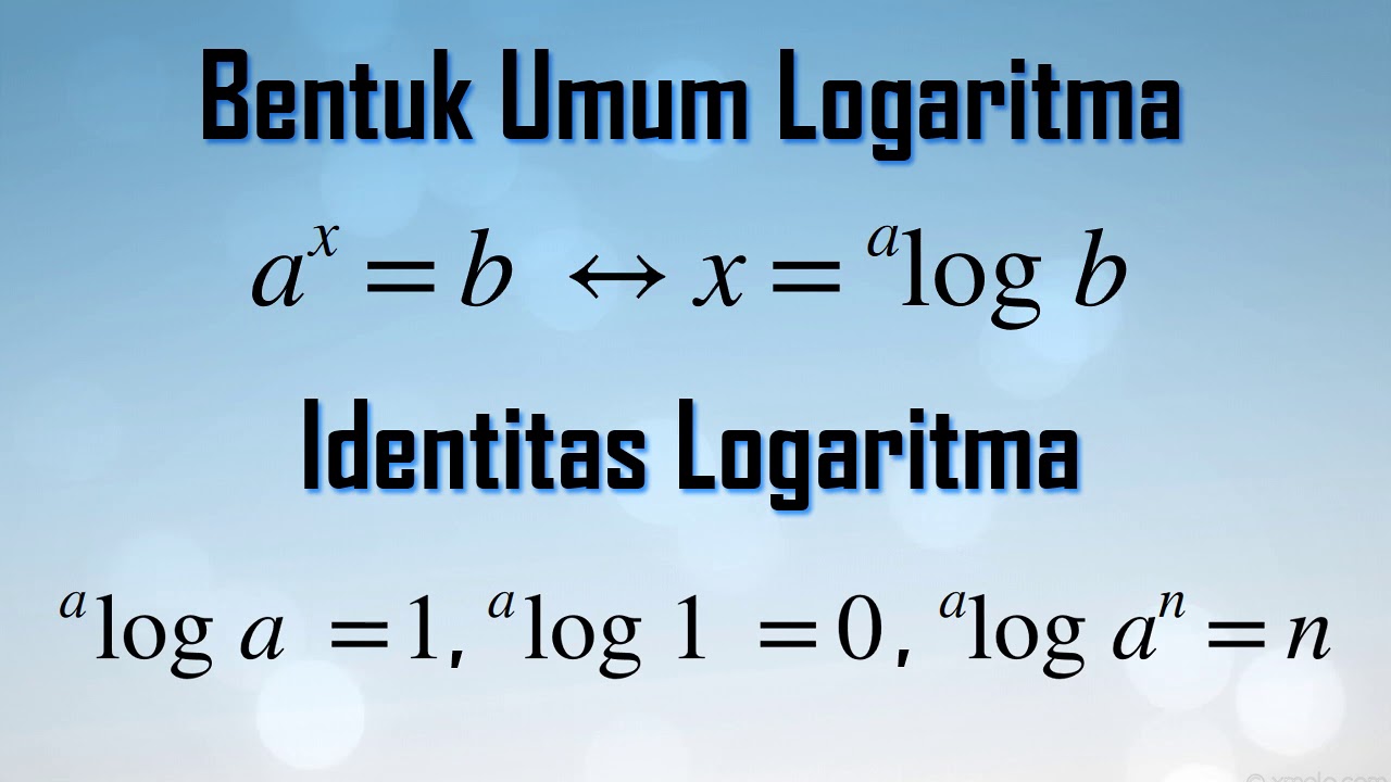 Rumus Logaritma Lengkap / Logaritma Pengertian Sifat Persamaan ...