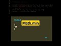 Math.min | javascript tutorial #shorts #javascript #html
