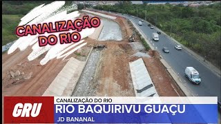 RIO BAQUIRIVU GUAÇU. CANALIZAÇÃO. #tiktok #instagram #noticias #fimimini3 #dji #canalização