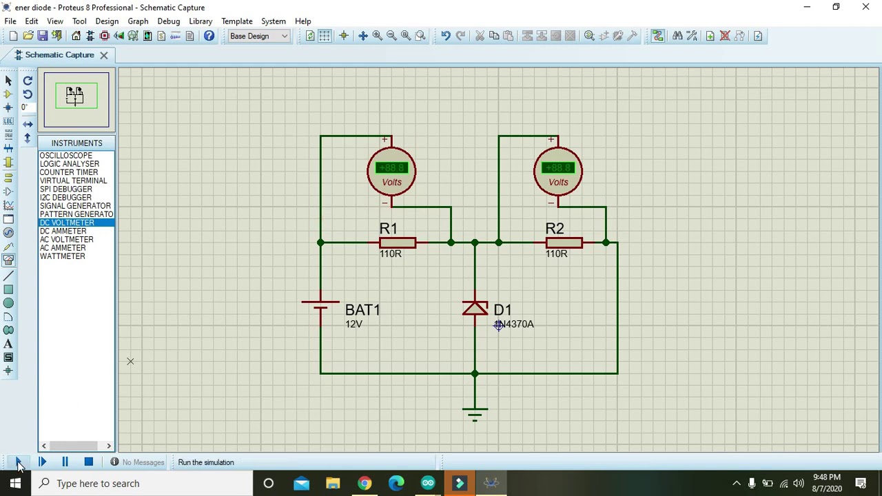 How To Use Zener Diode In Proteus | How To Use Zener Diode As A Voltage ...