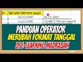 MERUBAH FORMAT TANGGAL DI EXCEL MIRING MENJADI STRIP | PANDUAN OPERATOR ELEARNING MADRASAH