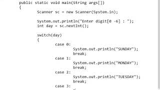 [2020] - Programming in JAVA - Switch Case part1 Practice