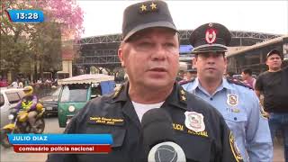 Confronto entre comerciantes e policiais paraguaios