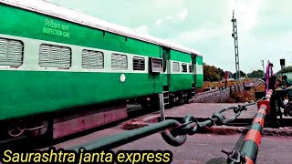 19218 Saurashtra Janta with Inspection car coach furious attack at level crossing of Western railway