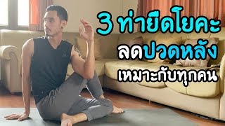 3 ท่ายืดโยคะ ลดปวดหลังล่าง Basic Yoga for lower back Pain I kiartyoga