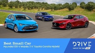 Hyundai i30 v Mazda 3 v Toyota Corolla Hybrid | Best Small Car | Drive Car of the Year 2021