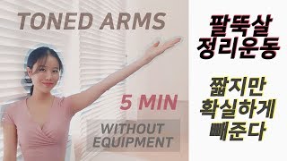 쉽고 간단하게 팔뚝살 빼는 운동 단 5분 / ARM WORKOUT WITHOUT WEIGHTS JUST 5 MIN