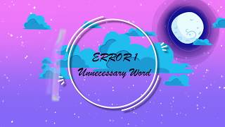 Error Analysis - English Composition 2