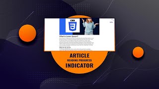 Article Reading Progress Indicator | JavaScript Tutorial