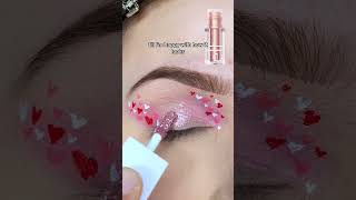 CUTE & EASY HEART EYESHADOW | VALENTINE'S DAY MAKEUP LOOKS SERIES | #shorts #eyeshadowtutorial