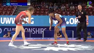 WW 55KG SF | RILLIA A. (UKR) VS MANJU M. (IND) | U20 WORLD CHAMPIONSHIP 2022 |