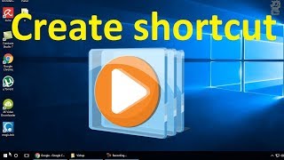 Windows 10 - Create shortcut for windows media player on desktop