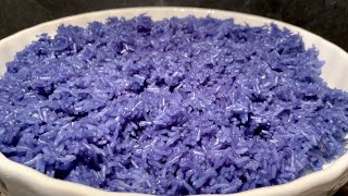 วิธีนึ่งข้าวเหนียวสีม่วงให้นุ่มอร่อยและมีสีสวยงาม/How to steam purple sticky rice /ย้อมสีข้าวเหนียว