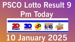 Lotto Result Today 9PM Draw January 10, 2025 PCSO LIVE Result