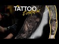 Black and Grey rhino tattoo Timelapse