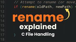 C Rename Function Explained | Rename and Move Files & Folders in C Programming