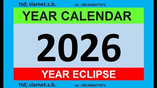 2026 calendar + map of solar and lunar eclipses in the world