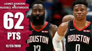 James Harden, Russell Westbrook combine for 62 points in Rockets vs. Kings | 2019-20 NBA Highlights