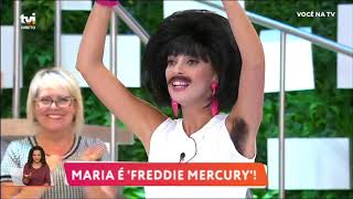 A incrível transformação de Maria Cerqueira Gomes em Freddie Mercury - Você na TV!