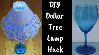 How To Make A Wine Glass Lamp Shade/ Dollar Tree Wine Glass Lamp Shade Easy Step By Step  Tutorial