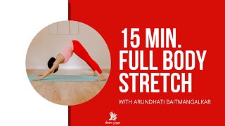 Full Body Stretch Yoga- 15 minutes beginner friendly morning yoga - Aham Yoga