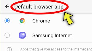Google Chrome as Default Browser in Mobile Phone Samsung