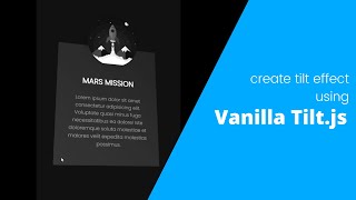 Create a tilt effect on mousemove javascript using vanilla tilt js (without jquery)