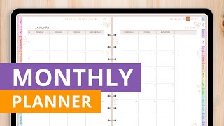 Monthly Digital Planner 2025 | Calendars, Goals & Budgets on iPad & Android