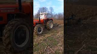 Zimsko Oranje sa Zetor 6745 \u0026 plug 3 brazde   Zetor plowing Zetor Power