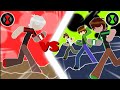 ALBEDO VS BEN 10 ,PRIME,UA,OMI (STICK NODES) #ben10 #animation #STICKNODES #10000000views