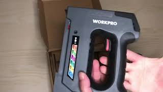 Quick video on how to load staples into Staple Gun, WORKPRO 6 in 1 Cordless Staple Gun